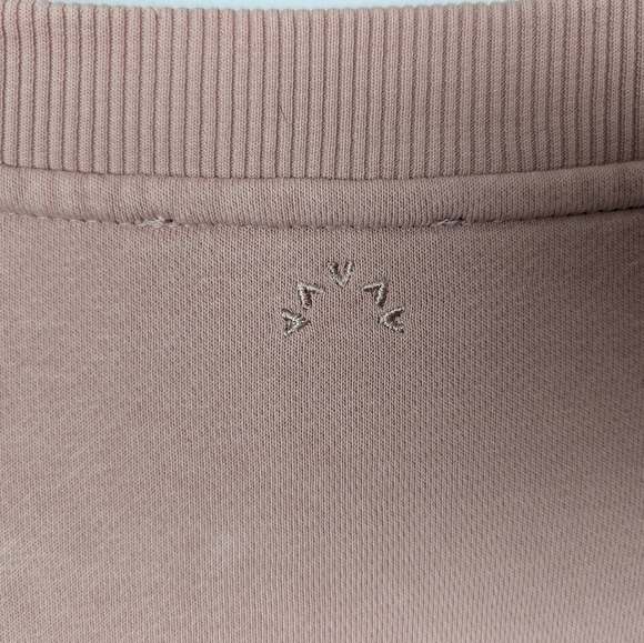 VARLEY L Light Pink Weymouth Tie Open Back Crewneck Pullover Sweater Terry Knit - Picture 14 of 16